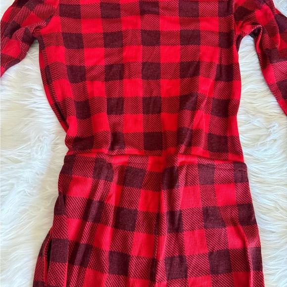 Victoria's Secret PINK Buffalo Plaid Thermal Onesie Bodysuit Pajama Sz: XS - Picture 3 of 3